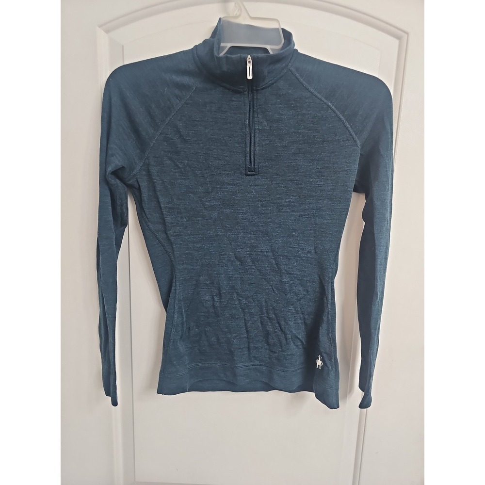 Smartwool Merino 250  Quarter Zip Top Women's Medium Green